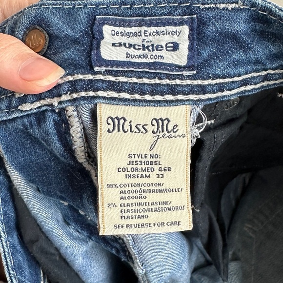 Miss Me Women's Embellished Rhinestone Blue Bootcut Jeans, Size 27 - Picture 16 of 16